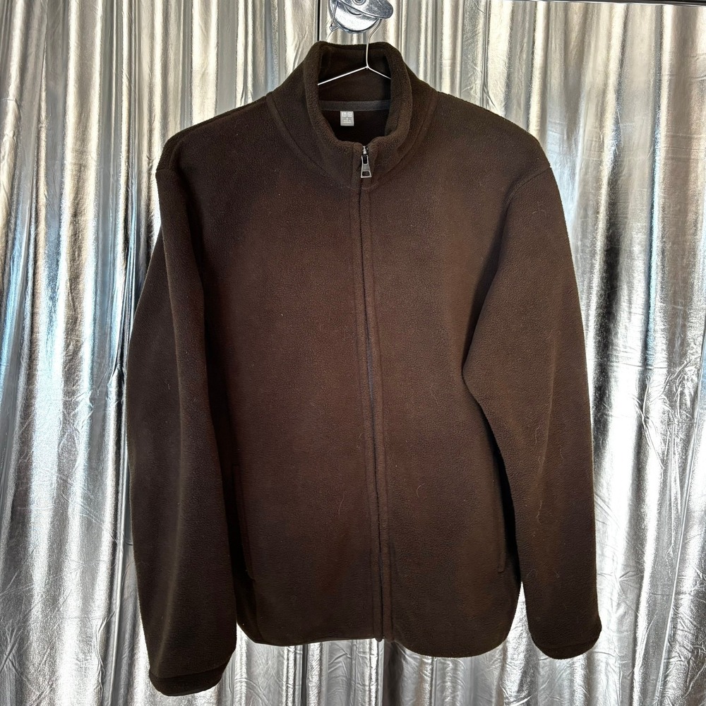 Uniqlo Dark Brown Full Zip Fleece Jacket